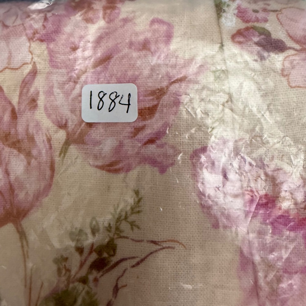 Avec Les Filles Pink Floral Linen Blend Puff Sleeve Midi Dress Size 12 - Picture 9 of 9